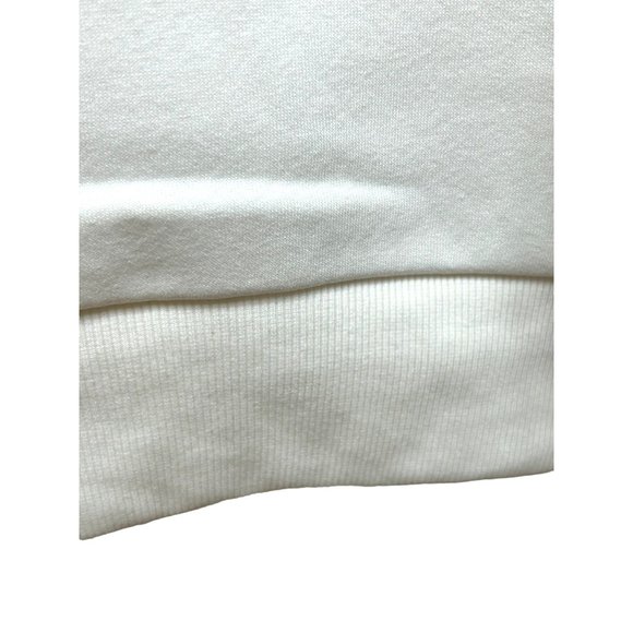 Asos Design Women’s White Sweatshirt S Collar V-Neck Rib Trim Drop Shoulder - Picture 10 of 10